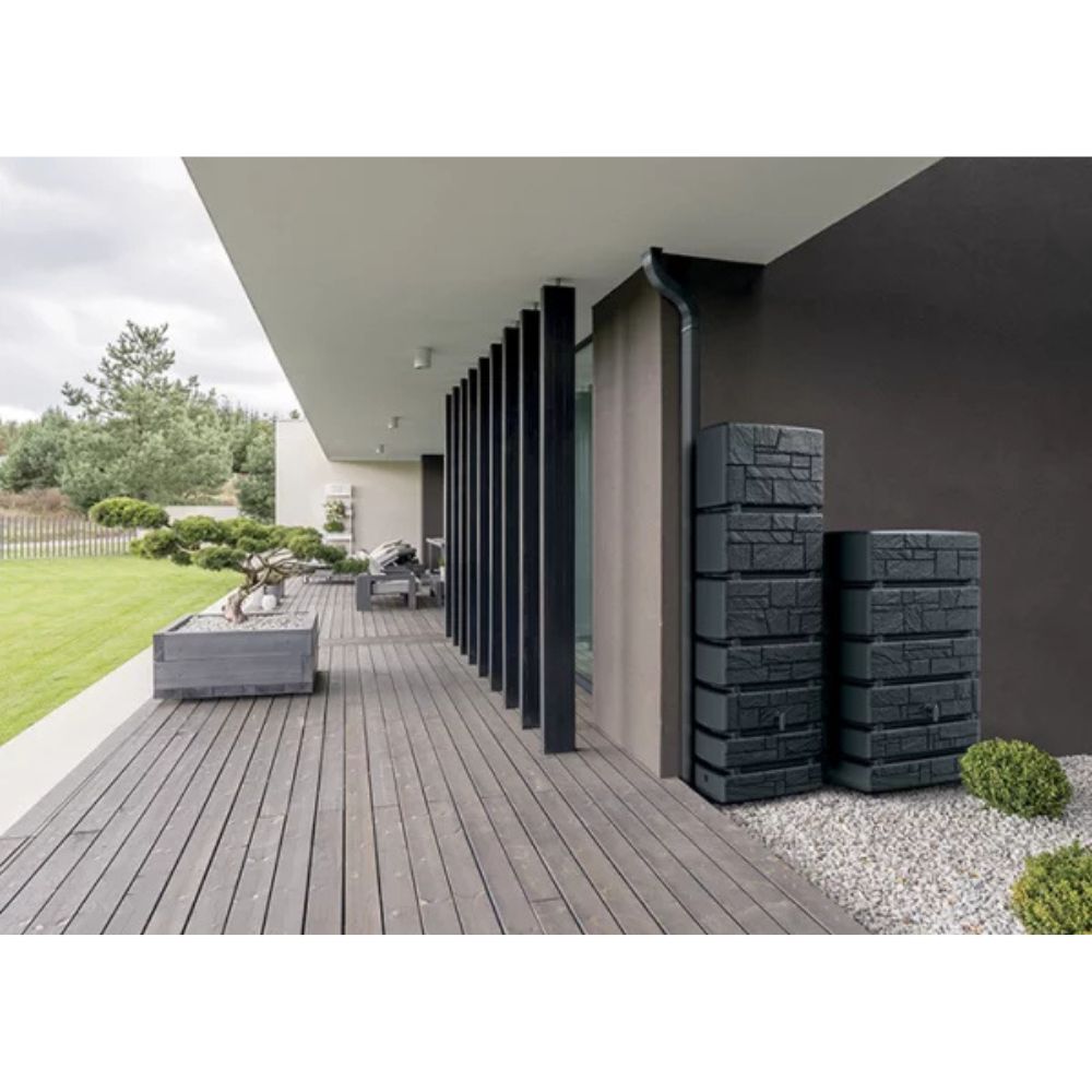Regnvandsbeholder Prosperplast Arves Tower Stone, 350L, Grå | Regnvandsbeholdere | Vandtanke |