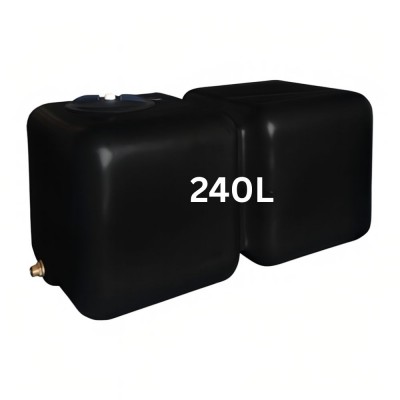 Vandtank til drikkevand HydroMoby AQUA S12, horisontal 240 L (sort) - Vandtanke